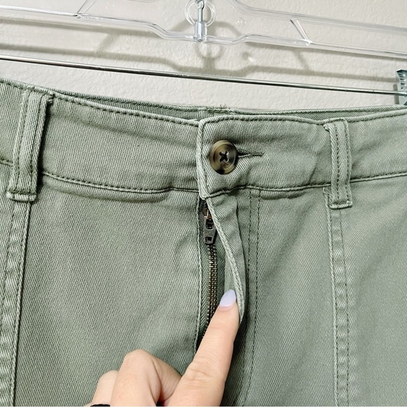 Faherty Organic Cotton Utility Mini Skirt Fatigue Green Women's Size Large - Picture 9 of 13